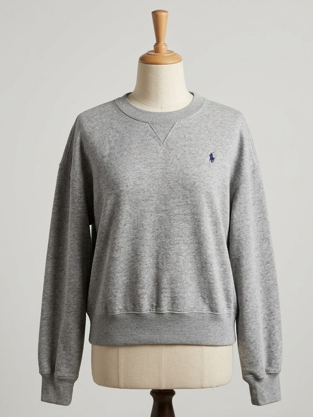 Polo Ralph Lauren Fleece Crewneck Sweatshirt Gray Womens L